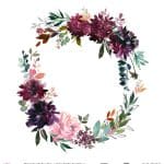 WATERCOLOR FLOWER RICE PAPER COLECTION WHITE GROUND WFC-020 90X90