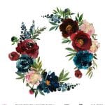 WATERCOLOR FLOWER RICE PAPER COLECTION WHITE GROUND WFC-022 90X90