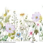 EVRENSEL BORDÜR PİRİNÇ KAĞIT KOLEKSİYON BEYAZ ZEMİN UBC-008 90X214