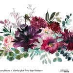 SULUBOYA ÇİÇEK PİRİNÇ KAĞIT KOLEKSİYON BEYAZ ZEMİN WFCR-001 30X68