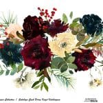 SULUBOYA ÇİÇEK PİRİNÇ KAĞIT KOLEKSİYON BEYAZ ZEMİN WFCR-002 30X68