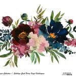 SULUBOYA ÇİÇEK PİRİNÇ KAĞIT KOLEKSİYON BEYAZ ZEMİN WFCR-003 30X68