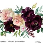 SULUBOYA ÇİÇEK PİRİNÇ KAĞIT KOLEKSİYON BEYAZ ZEMİN WFCR-007 30X68