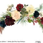 SULUBOYA ÇİÇEK PİRİNÇ KAĞIT KOLEKSİYON BEYAZ ZEMİN WFCR-009 30X68