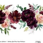 SULUBOYA ÇİÇEK PİRİNÇ KAĞIT KOLEKSİYON BEYAZ ZEMİN WFCR-012 30X68