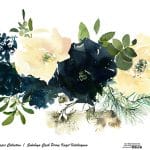 SULUBOYA ÇİÇEK PİRİNÇ KAĞIT KOLEKSİYON BEYAZ ZEMİN WFCR-014 30X68