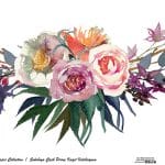 SULUBOYA ÇİÇEK PİRİNÇ KAĞIT KOLEKSİYON BEYAZ ZEMİN WFCR-021 30X68