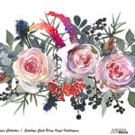 SULUBOYA ÇİÇEK PİRİNÇ KAĞIT KOLEKSİYON BEYAZ ZEMİN WFCR-022 30X68