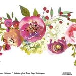 SULUBOYA ÇİÇEK PİRİNÇ KAĞIT KOLEKSİYON BEYAZ ZEMİN WFCR-027 30X68