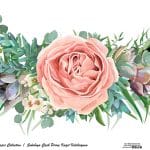 SULUBOYA ÇİÇEK PİRİNÇ KAĞIT KOLEKSİYON BEYAZ ZEMİN WFCR-030 30X68