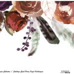 SULUBOYA ÇİÇEK PİRİNÇ KAĞIT KOLEKSİYON BEYAZ ZEMİN WFCR-031 30X68