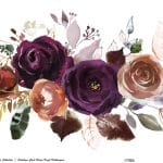 SULUBOYA ÇİÇEK PİRİNÇ KAĞIT KOLEKSİYON BEYAZ ZEMİN WFCR-004 60X140