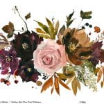 SULUBOYA ÇİÇEK PİRİNÇ KAĞIT KOLEKSİYON BEYAZ ZEMİN WFCR-005 60X140