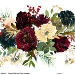 SULUBOYA ÇİÇEK PİRİNÇ KAĞIT KOLEKSİYON BEYAZ ZEMİN WFCR-008 60X140