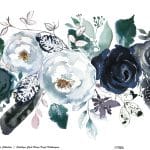 SULUBOYA ÇİÇEK PİRİNÇ KAĞIT KOLEKSİYON BEYAZ ZEMİN WFCR-015 60X140