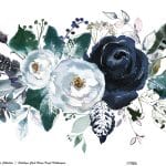 SULUBOYA ÇİÇEK PİRİNÇ KAĞIT KOLEKSİYON BEYAZ ZEMİN WFCR-016 60X140