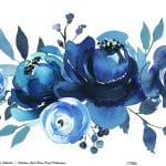 SULUBOYA ÇİÇEK PİRİNÇ KAĞIT KOLEKSİYON BEYAZ ZEMİN WFCR-017 60X140