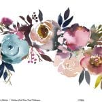 SULUBOYA ÇİÇEK PİRİNÇ KAĞIT KOLEKSİYON BEYAZ ZEMİN WFCR-018 60X140