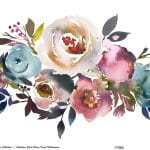 SULUBOYA ÇİÇEK PİRİNÇ KAĞIT KOLEKSİYON BEYAZ ZEMİN WFCR-019 60X140