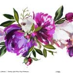 SULUBOYA ÇİÇEK PİRİNÇ KAĞIT KOLEKSİYON BEYAZ ZEMİN WFCR-024 60X140