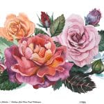 SULUBOYA ÇİÇEK PİRİNÇ KAĞIT KOLEKSİYON BEYAZ ZEMİN WFCR-026 60X140