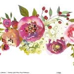 SULUBOYA ÇİÇEK PİRİNÇ KAĞIT KOLEKSİYON BEYAZ ZEMİN WFCR-027 60X140