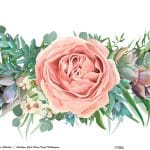 SULUBOYA ÇİÇEK PİRİNÇ KAĞIT KOLEKSİYON BEYAZ ZEMİN WFCR-030 60X140