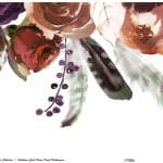 SULUBOYA ÇİÇEK PİRİNÇ KAĞIT KOLEKSİYON BEYAZ ZEMİN WFCR-031 60X140