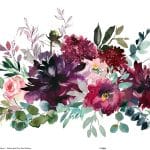 SULUBOYA ÇİÇEK PİRİNÇ KAĞIT KOLEKSİYON BEYAZ ZEMİN WFCR-001 90X214