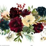 WATERCOLOR FLOWER RICE PAPER COLLECTION WHITE GROUND WFCR-002 90X214