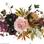 SULUBOYA ÇİÇEK PİRİNÇ KAĞIT KOLEKSİYON BEYAZ ZEMİN WFCR-005 90X214