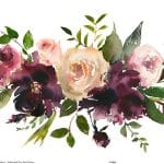 SULUBOYA ÇİÇEK PİRİNÇ KAĞIT KOLEKSİYON BEYAZ ZEMİN WFCR-006 90X214