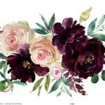 SULUBOYA ÇİÇEK PİRİNÇ KAĞIT KOLEKSİYON BEYAZ ZEMİN WFCR-007 90X214