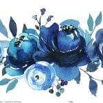 WATERCOLOR FLOWER RICE PAPER COLLECTION WHITE GROUND WFCR-017 90X214