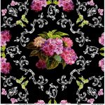 UNIVERSAL BORDURE RICE PAPER COLLECTION BLACK GROUND UC-020 90X90