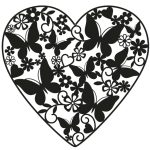 KS SERIES SLUET STENCIL ( WITHOUT BORDER ) KS183 25X25