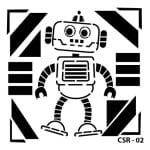 KIDS ROBOT STENCIL SET CSR-02 15X15