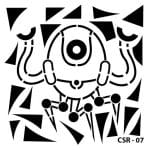 KIDS ROBOT STENCIL SET CSR-07 15X15