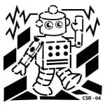 KIDS ROBOT STENCIL SET CSR-04 25X25