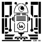 KIDS ROBOT STENCIL SET CSR-06 25X25