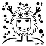 KIDS STENCIL MONSTER SET CSM-02 15X15