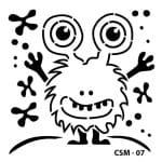 ÇOCUK STENCIL MONSTER SET CSM-07 15X15