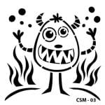 KIDS STENCIL MONSTER SET CSM-03 25X25