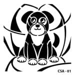 KIDS ANIMAL STENCIL SET SET CSA-01 25X25