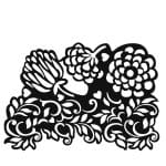 KS SERIES SLUET STENCIL ( WITHOUT BORDER ) KS147 25X25