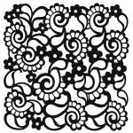 KS SERIES SLUET STENCIL ( WITHOUT BORDER ) KS180 25X25