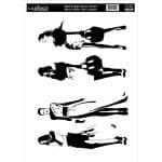 FABRIC TRANSFER BLACK WHITE KTS-004 21X30