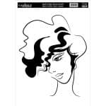 FABRIC TRANSFER BLACK WHITE KTS-024 21X30