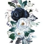 SULUBOYA ÇİÇEK KUMAŞ TRANSFER KOLEKSİYONU WFFT-001 35X50