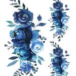 SULUBOYA ÇİÇEK KUMAŞ TRANSFER KOLEKSİYONU WFFT-002 35X50